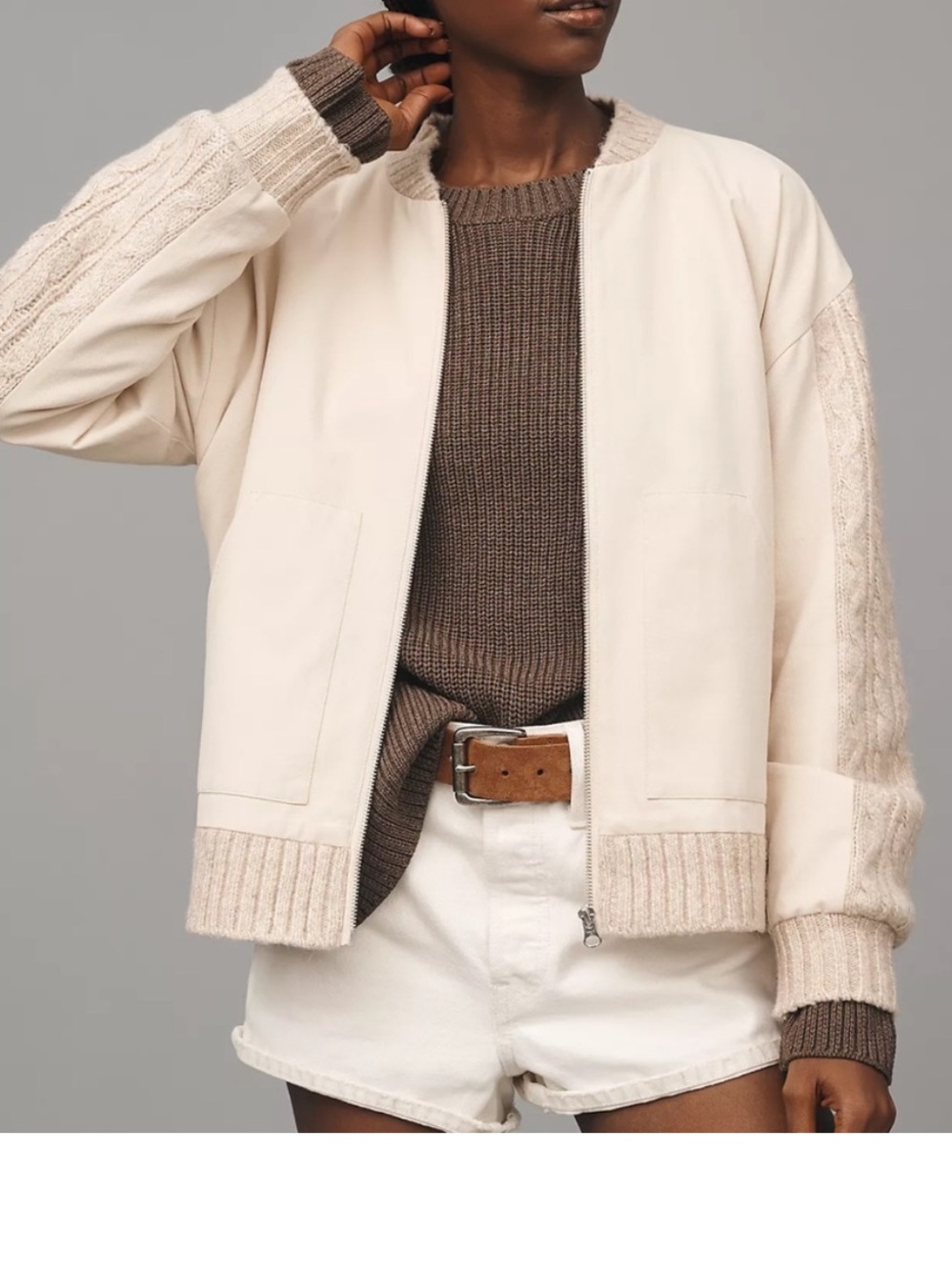Anthropologie Central Park West Myles Cable-Knit Cardigan Sweater Sz XS